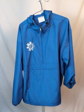 Champion Half-Zip Pullover Blue Windbreaker